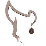 Colorful Mandala Dangle Earrings – Bohemian Silver-Tone with Enamel Accents