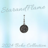 Floral Medallion Dangle Earrings – Vintage Silver-Tone Rose Design