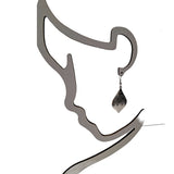 Ethnic Tribal Teardrop Earrings – Vintage Silver-Tone Geometric Engraved Design