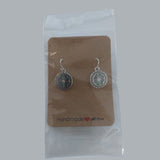 Bohemian Mandala Earrings – Silver-Tone with Colorful Enamel Petals