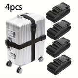 Adjustable Luggage Straps with Quick Release Buckle - 4 Pieces