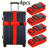 Adjustable Luggage Straps with Quick Release Buckle - 4 Pieces