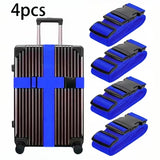 Adjustable Luggage Straps with Quick Release Buckle - 4 Pieces