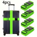 Adjustable Luggage Straps with Quick Release Buckle - 4 Pieces