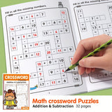 32-Page A4 Math Crossword Puzzle Book