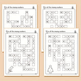 32-Page A4 Math Crossword Puzzle Book