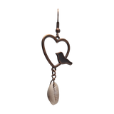 Bohemian Heart Bird Shell Earrings