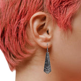 Antique Silver Tribal Dangle Earrings