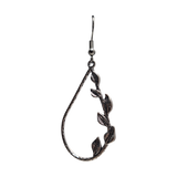 Antique Silver Leaf Vine Teardrop Earrings