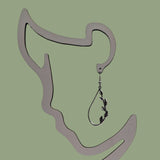 Antique Silver Leaf Vine Teardrop Earrings