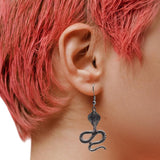 Vintage Cobra Snake Dangle Earrings