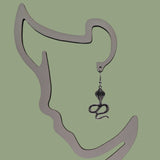 Vintage Cobra Snake Dangle Earrings