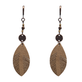 Bohemian Leather Leaf Earrings