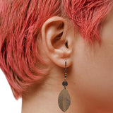 Bohemian Leather Leaf Earrings