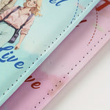 Stylish unisex PU passport holder with colorful illustrations