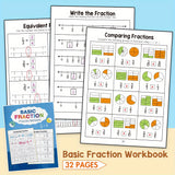 Math Fractions Workbook