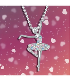 Vibrant Dancing Ballerina Pendant Necklace