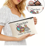 Teacher Change The World Stationary/Cosmetic Bag