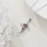 Rose Cross Necklace