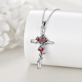 Rose Cross Necklace