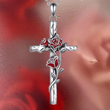 Rose Cross Necklace