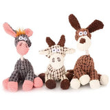 Donkey Shape Plush Dog Toy - Grey