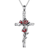 Rose Cross Necklace