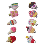10 Pieces Cupcake and Ice Cream Themed Hair Clips
