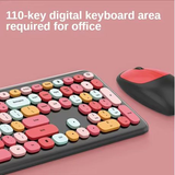Portable Cute Colorful Wireless Keyboard and Mouse Combo Gift Set