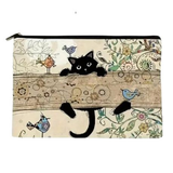 Chic Playful Kitty Cosmetic Bag