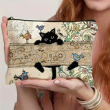Chic Playful Kitty Cosmetic Bag