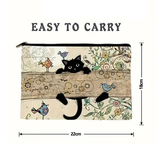 Chic Playful Kitty Cosmetic Bag