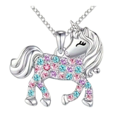 Cute Rhinestone Pony Necklace