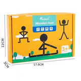 Montessori 24pcs Wood Stickman Puzzle Toy