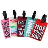 5pcs Mixed Creative PVC Travel Case Luggage Tags