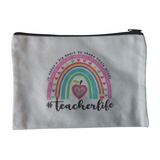 Teacherlife Rainbow inspired stationary bag