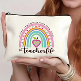 Teacherlife Rainbow inspired stationary bag