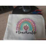 Teacherlife Rainbow inspired stationary bag