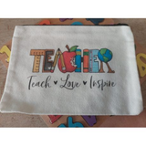 Teach Love Inspire Teachers Stationary Bag