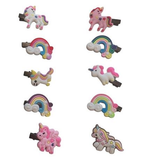 10 Pieces Unicorn & Rainbow Themed Hair Clips